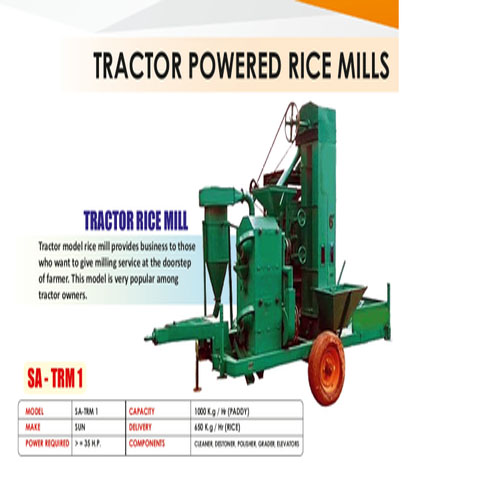 Tractor Operated Rice Mill